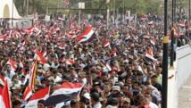 Manifestantes contra la corrupción en Bagdad