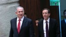 Netanyahu-a la izquierda-y Herzog Netanyahu-a la izquierda-y Herzog