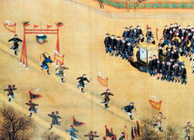 Dibujo clásico de una fiesta manchú Dibujo clásico de una fiesta manchú