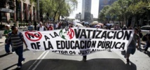 Manifestación contra la privatización de la enseñanza en México Manifestación contra la privatización de la enseñanza en México