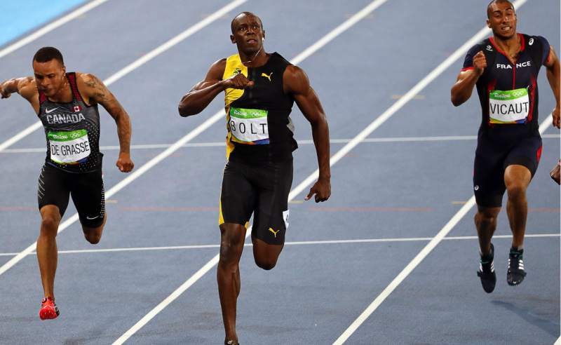 Usain Bolt, en el centro