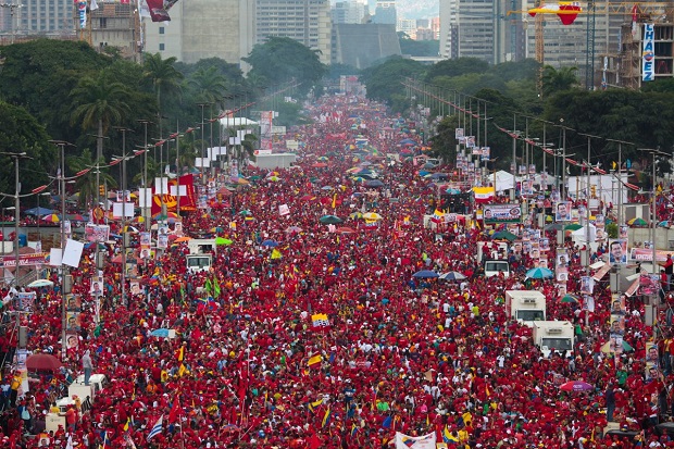 Manifestación chavista en Caracas la semana pasada