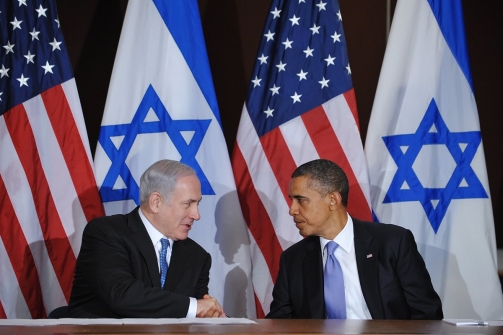 Netanyahu-a la izquierda-y Obama