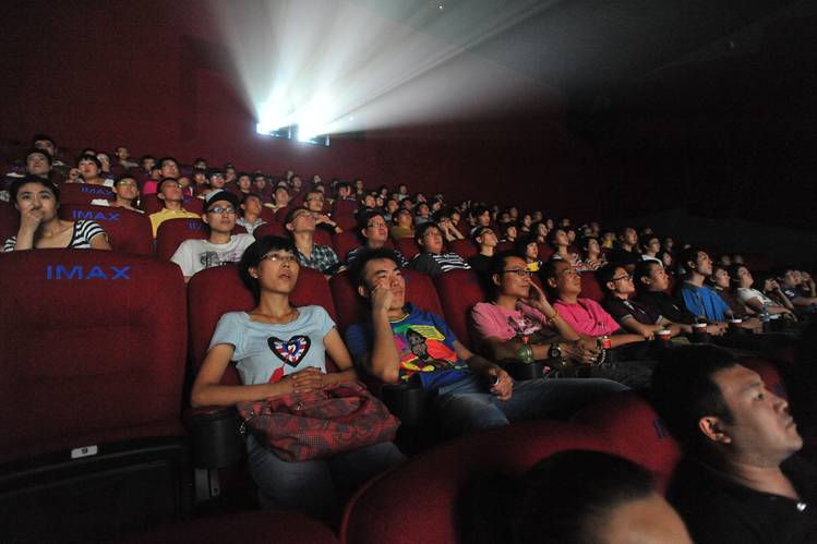 Espectadores en el cine en China