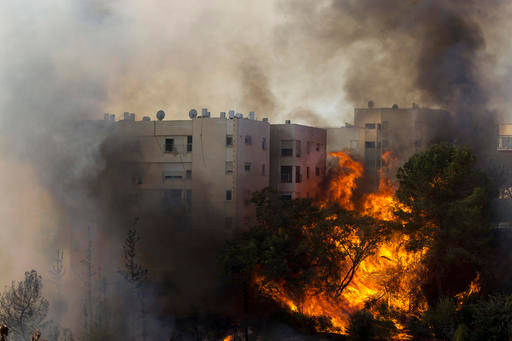 Un incendio en Haifa