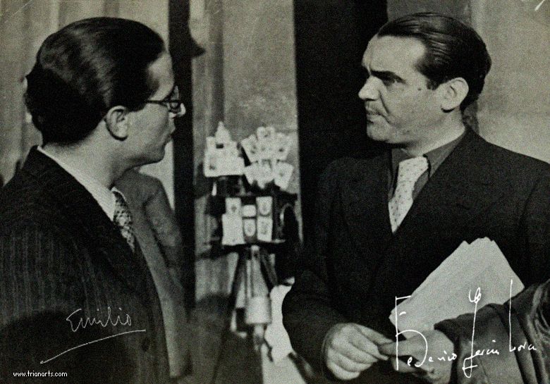 Emilio Pardo-a la izquierda-y Federico García Lorca en Madrid en 1936