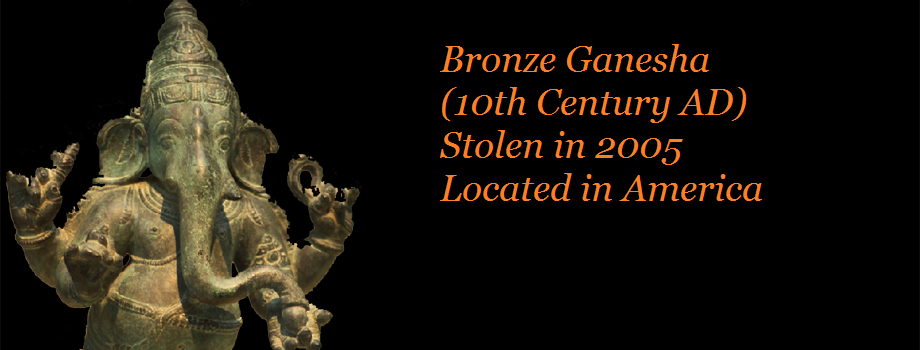 Un Ganesha de bronce del siglo X robado Un Ganesha de bronce del siglo X robado