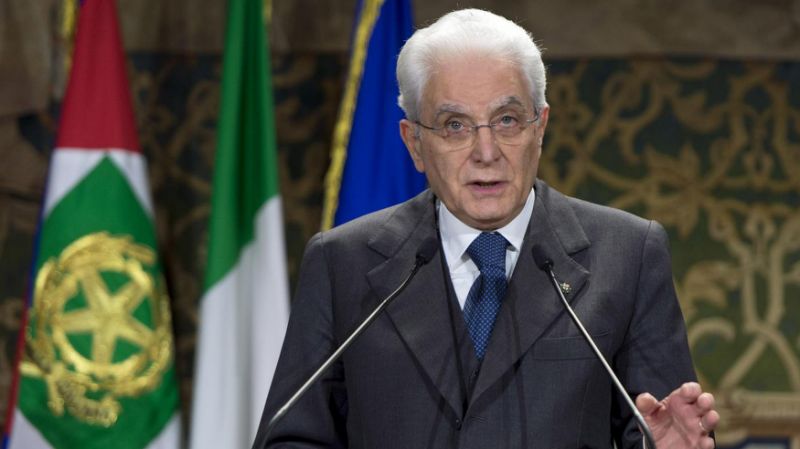 El presidente de la república italiana Sergio Mattarella