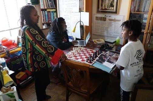 Una familia negra afroestadounidense Una familia negra afroestadounidense
