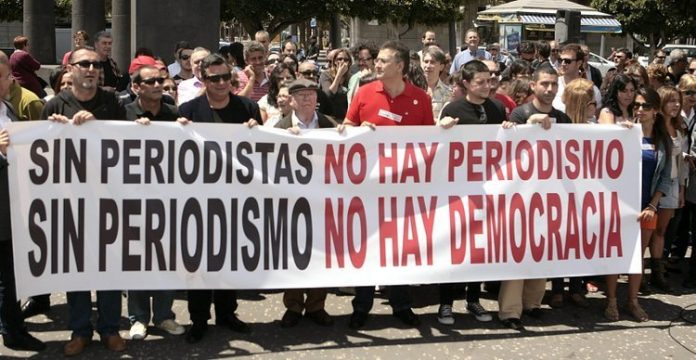 Manifestación contra los asesinatos de periodistas