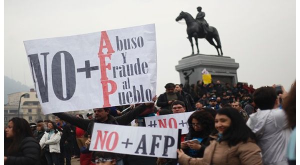 Manifestación contra las AFPs