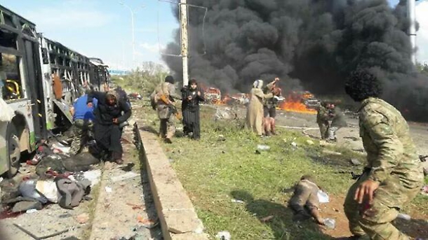 Más de 125 muertos en el atentado contra un convoy de evacuados en Siria