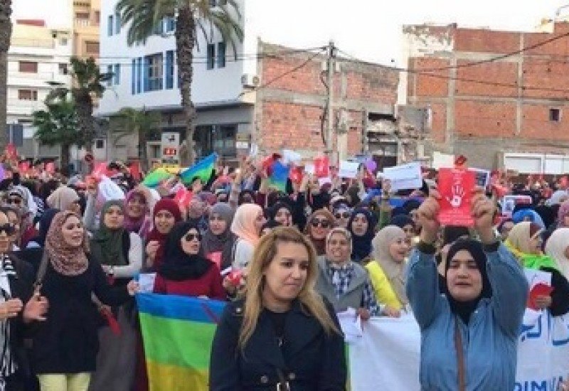 Manifestación de mujeres en Alhucemas