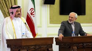 Los ministros de Exteriores catarí-a la izquierda-e iraní.