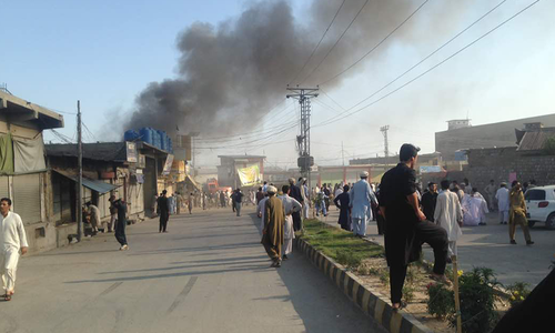 El humo de la explosión en Parachinar