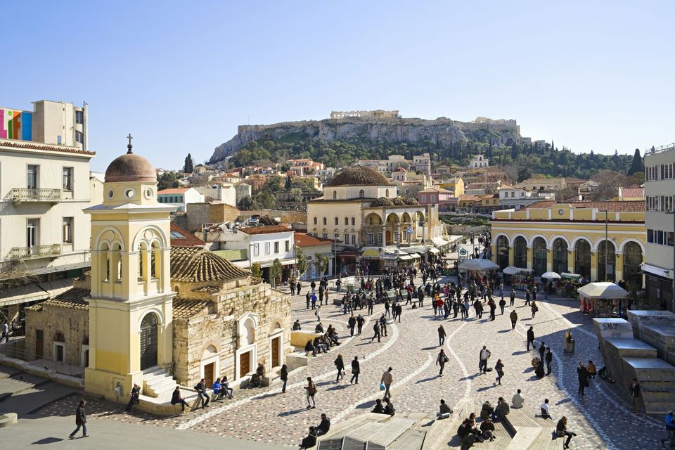 La plaza Monastiraki, en Atenas.