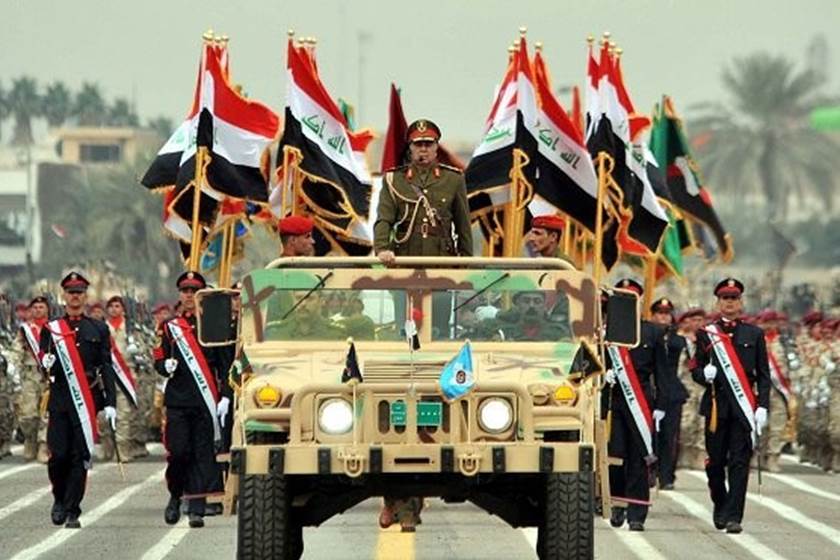 El desfile militar en Bagdad