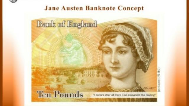 El billete de diez libras que llevará el retrato de Jane Austen
