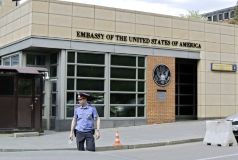 La embajada estadounidense en Moscú.