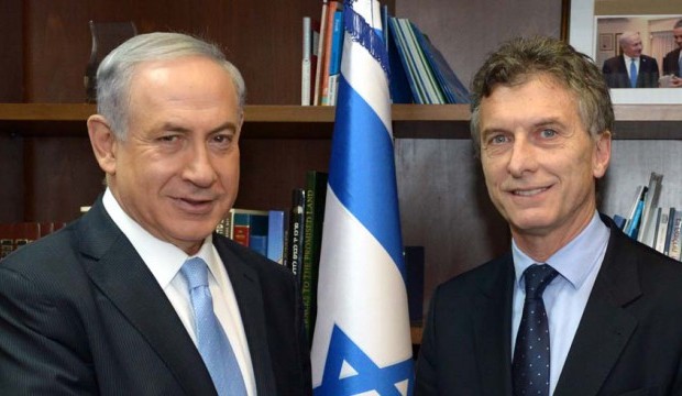 Netanyahu-a la izquierda-y Macri.