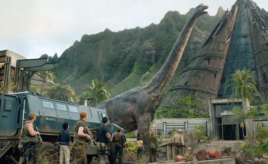 Una escena de Jurassic world Reino Caído