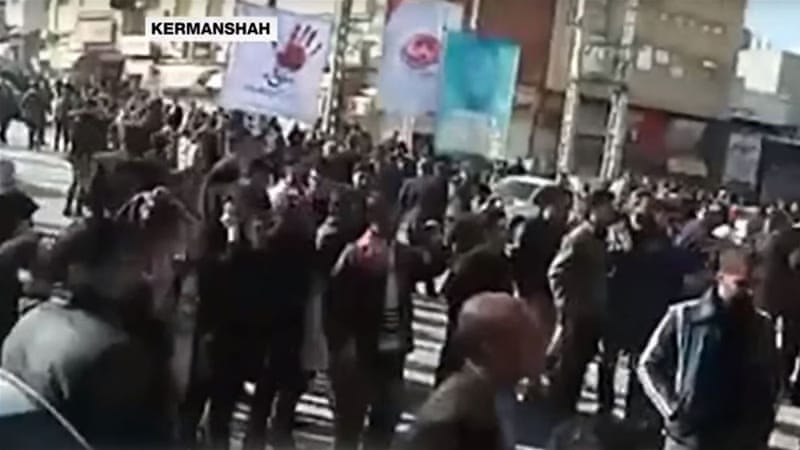 Manifestantes en Irán