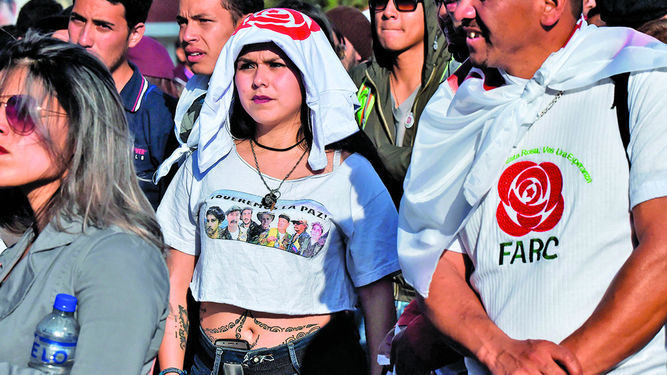 Simpatizantes del partido FARC