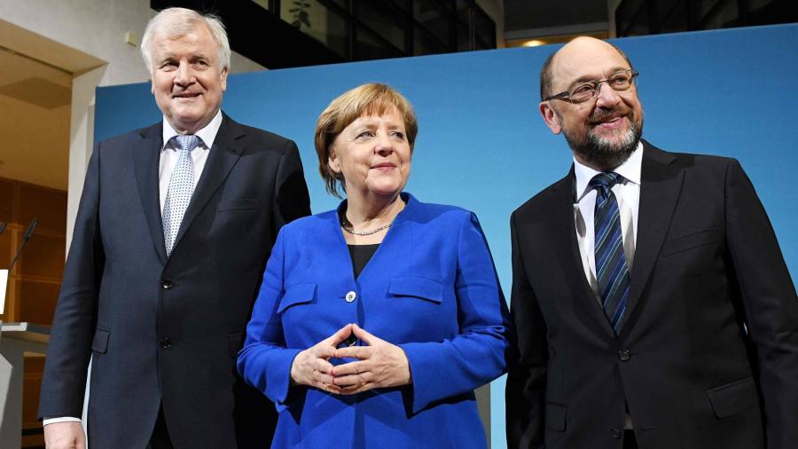 Los líderes de la CSU, CDU y SPD