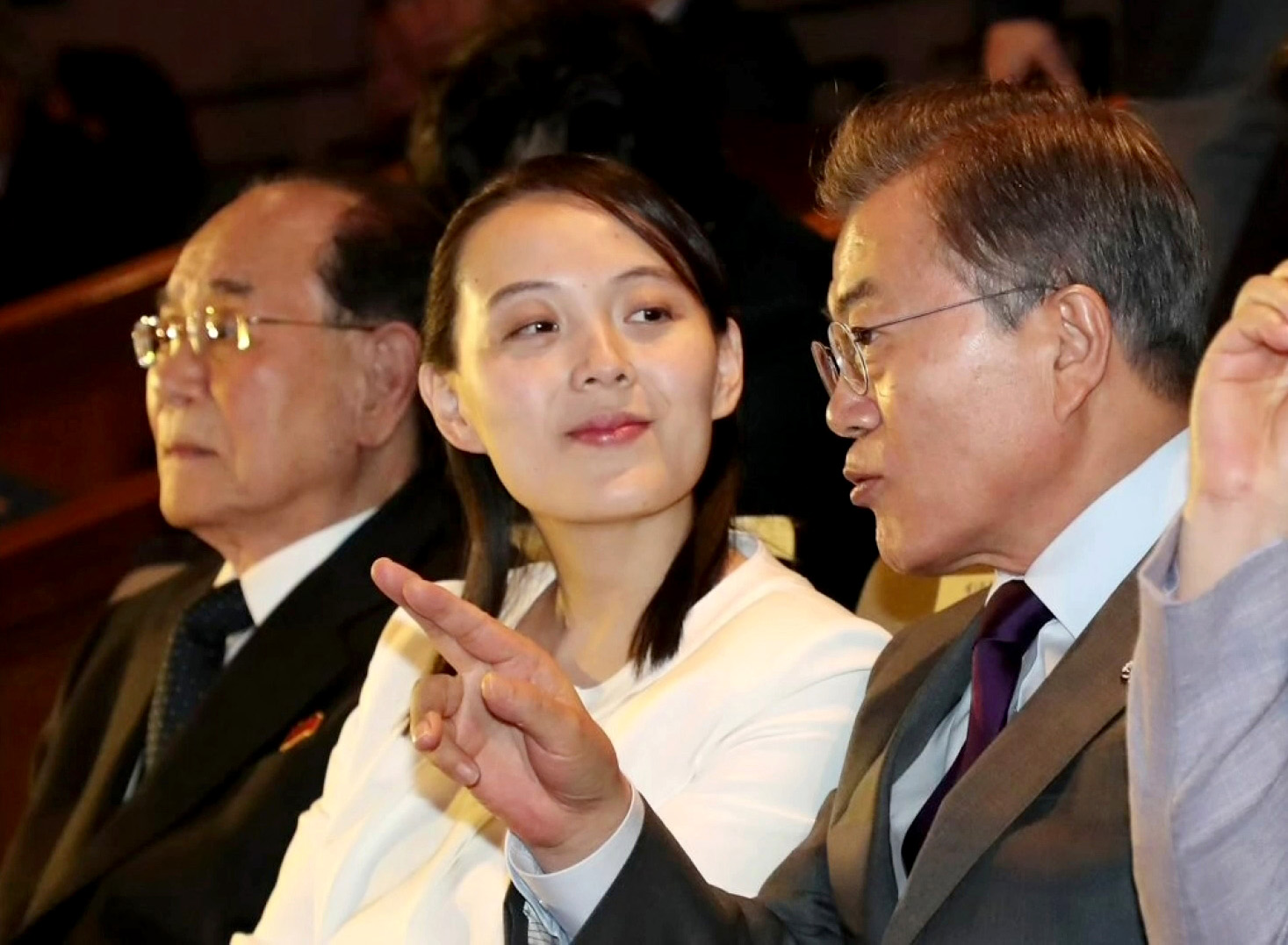 La hermana del líder de Corea del Norte y el presidente de Corea del Sur
