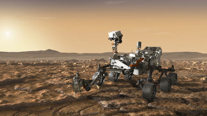 Una representación artística del Rover, el aparato que la NASA planea enviar a Marte en 2020