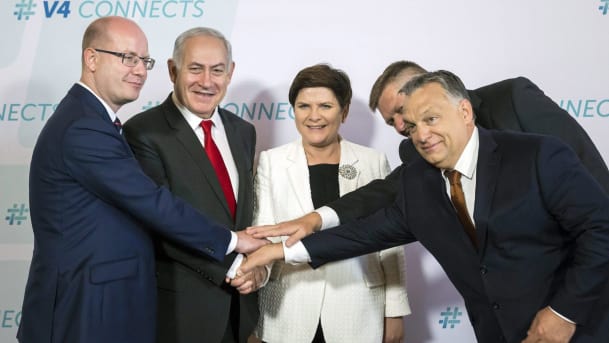 Netanyahu con presidentes de países de Europa del Este