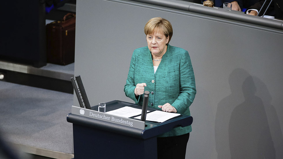 Merkel en el Bundestag