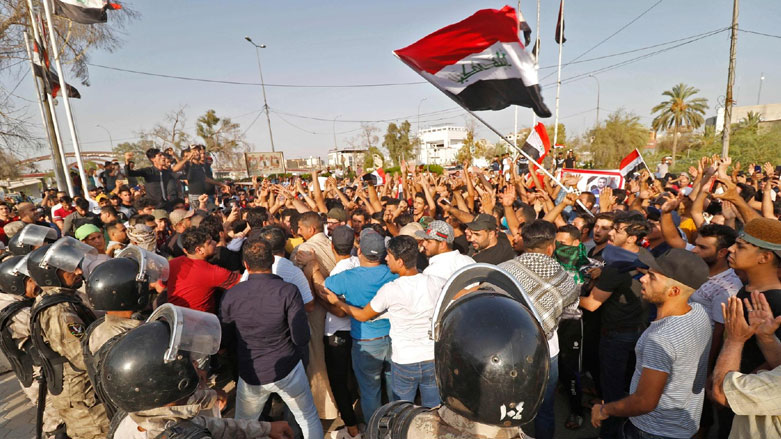 Manifestantes en Basra