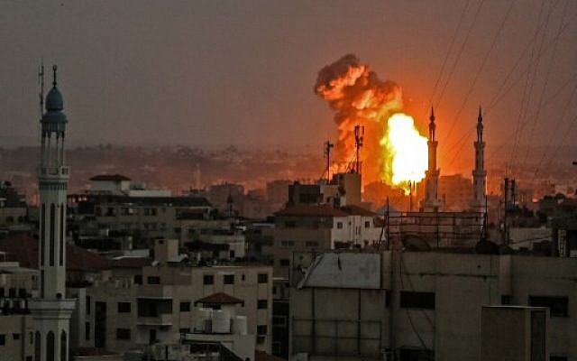 Un bombardeo israelí en Gaza