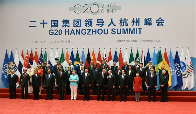 Los presidentes del G-20 en 2016