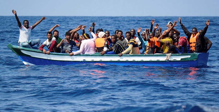 Los inmigrantes en el Mediterráneo