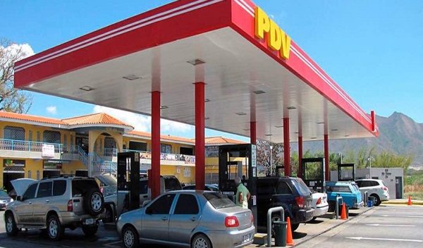 Una gasolinera de Petróleos de Venezuela