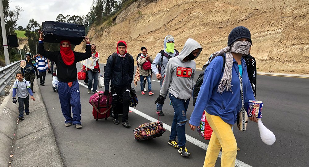 Venezolanos emigrando
