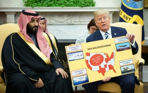 Muhammad Bin Salman-a la izquierda-y Donald Trump Muhammad Bin Salman-a la izquierda-y Donald Trump