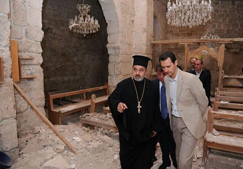 Bashar Al Asad en Malula