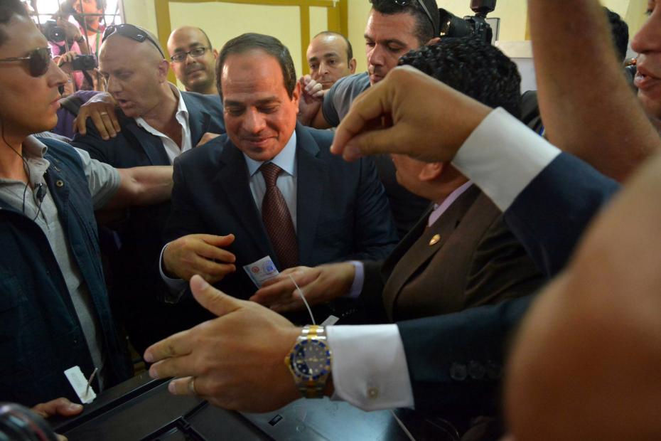 Sisi, después de votar