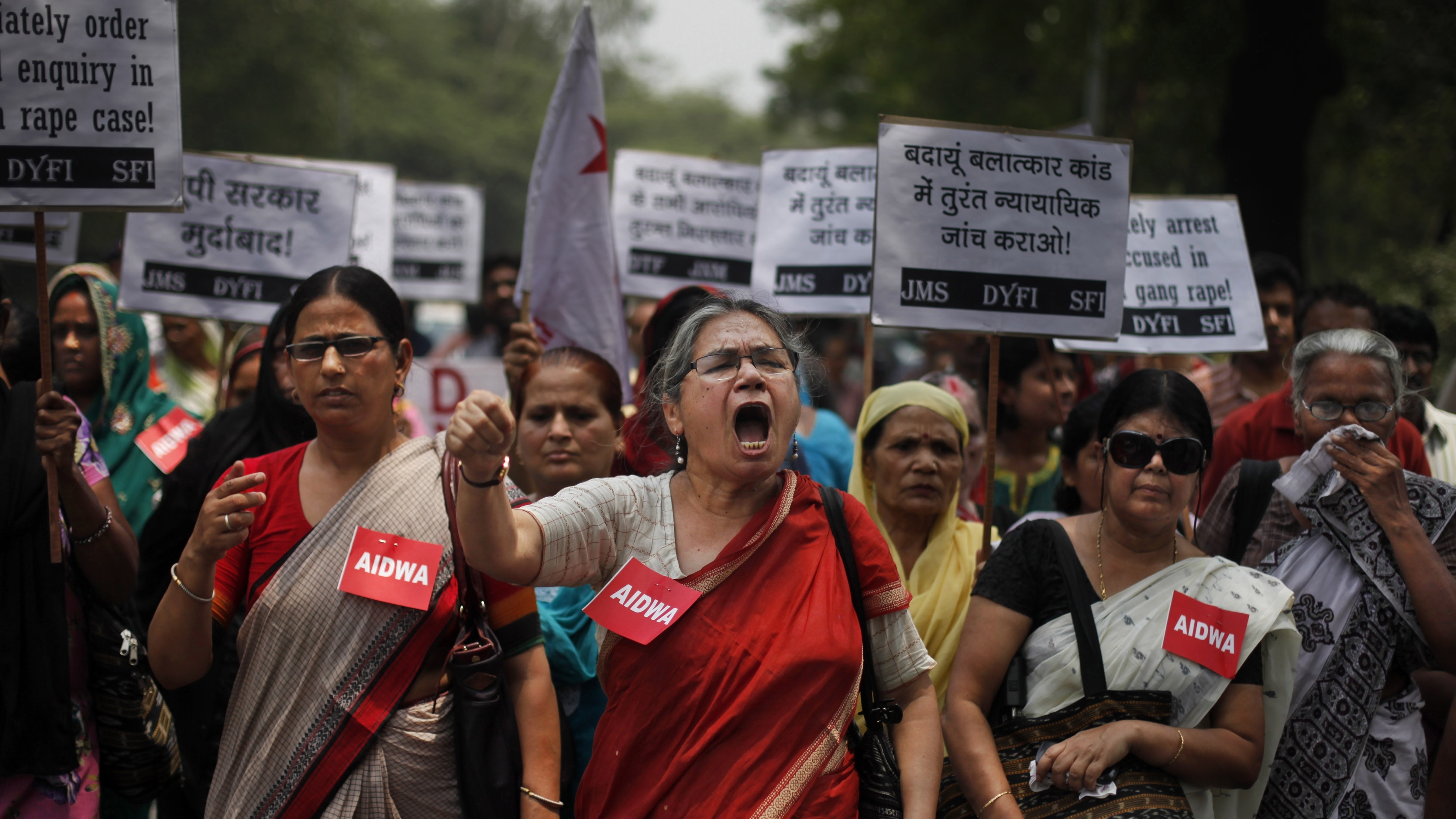 Manifestación de mujeres contra las violaciones en India