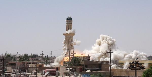 Voladura de la mezquita en Mosul