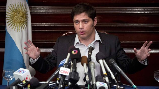 El ministro de economía argentino, Axel Kicillof