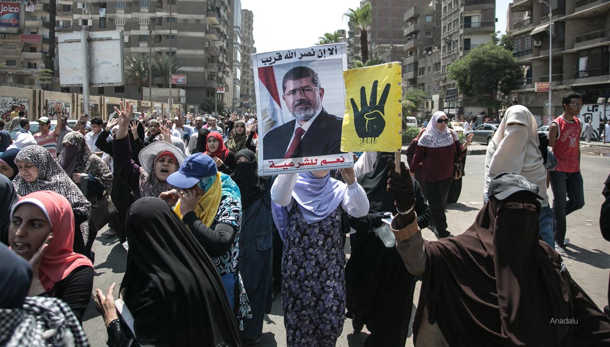 Manifestantes en El Cairo