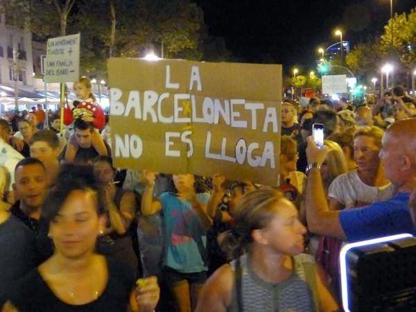 Una manifestación en Barcelona contra los excesos del turismo