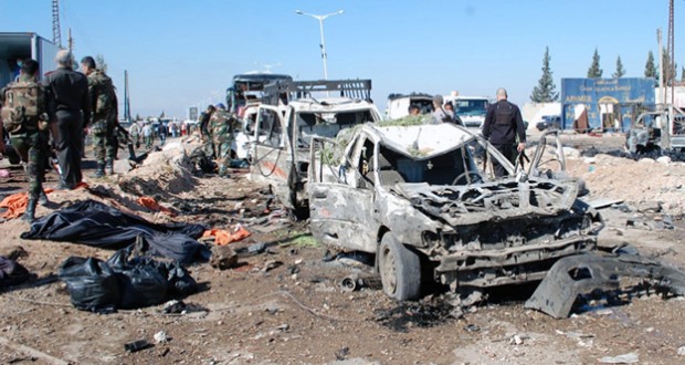 El coche bomba que ha estallado en Homs El coche bomba que ha estallado en Homs