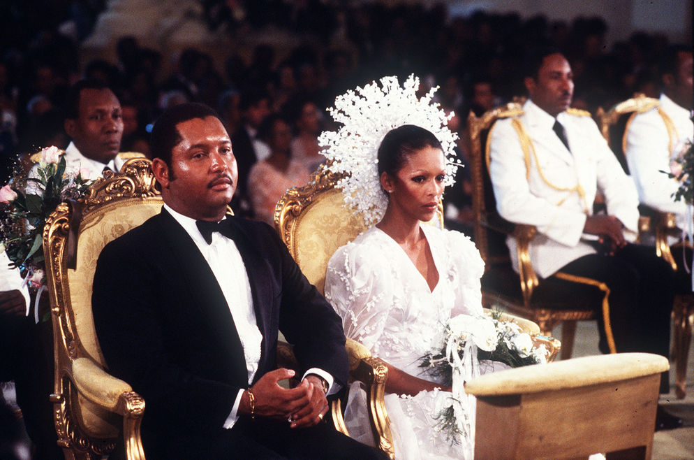Jean-Claude Duvalier, en su boda con Michele Bennett, en Puerto Príncipe, Haití.