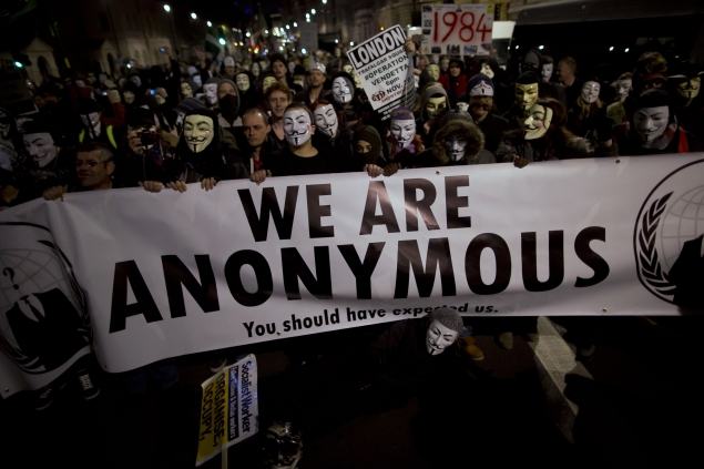 Manifestación de Anonymous