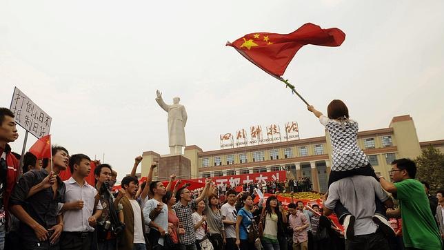 Manifestantes nacionalistas en China Manifestantes nacionalistas en China
